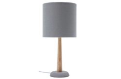 Collection Oslo Wooden Stem Table Lamp - Grey.